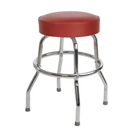 Richardson Seating Corp Richardson Seating Corp 1950WIN-24 1950- 24 in. Floridian Swivel Counter Stool; Wine - Chrome 1950WIN-24